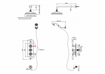 Trent Thermostatic Two Outlet Concealed Shower Valve